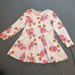 Strawberry Shortcake Print Kids Dress 4T